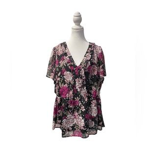 Nice lane Bryant rose print blouse
